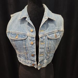Womens Billie Blues Denim Vest Size: S Color: Little Blue